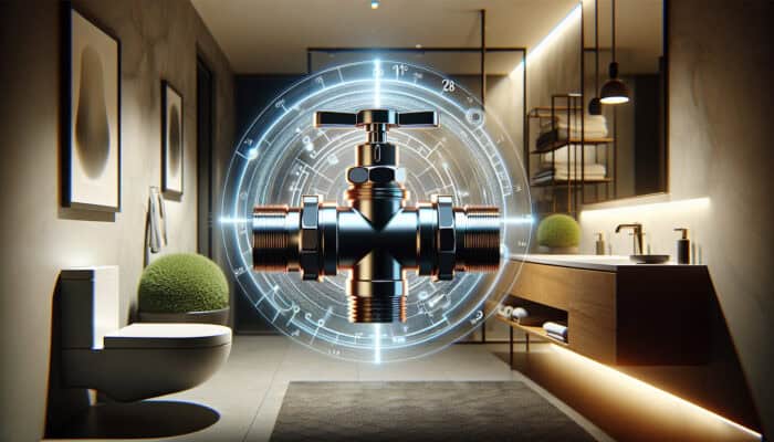 Water Shut-Off Valve Services in Ladner Delta: A modern water shut-off valve in a stylish bathroom, preventing water damage.