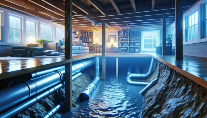 Crawl Space Drainage Services in Richmond: A crawl space in Richmond with drainage systems managing water, preventing moisture damage and mold.