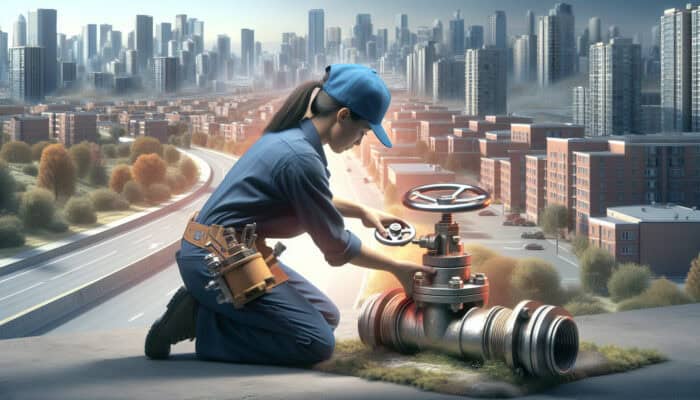 Water Valve Replacement Services in Chilliwack: Plumber in Chilliwack replacing old, corroded water valve with modern model in residential and commercial settings.