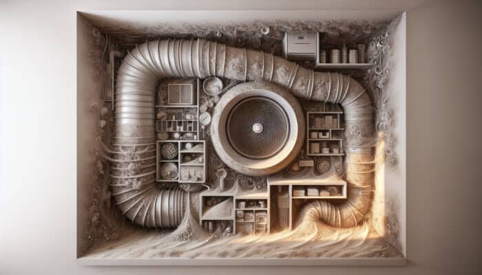 Vent Cleaning Services in Squamish: A ventilation system in a Squamish home, showing dust and moisture buildup before and clean air after professional cleaning.