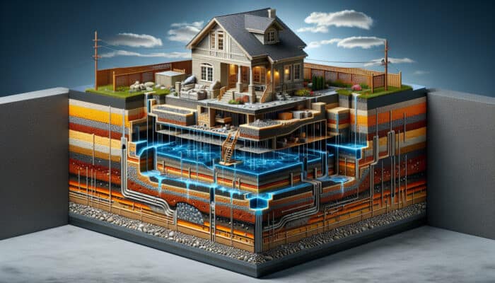 Weeping Tile Services in Langley: Diagram of weeping tile system installation and functionality in Langley home, with expert annotations.