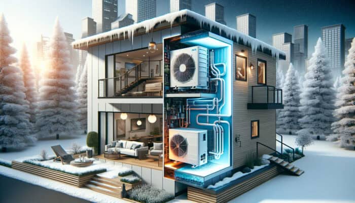 Heat Pump Services in New Westminster: Modern heat pump unit outside a New Westminster home, providing heating and cooling.